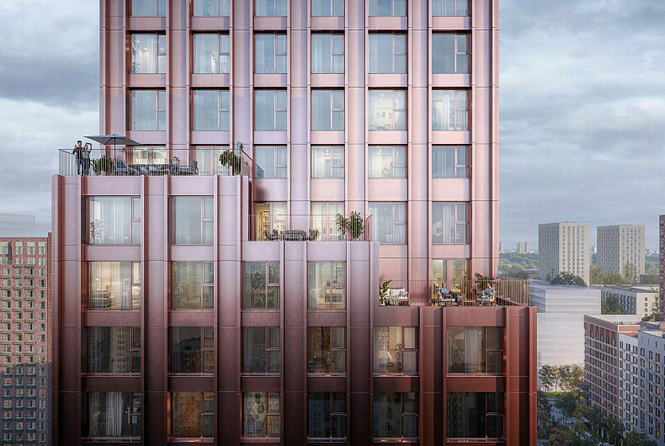 Тихий квартал в зеленом округе Москвы