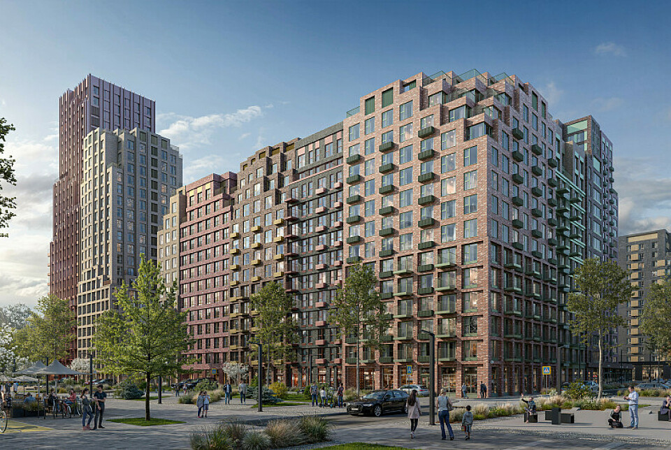 Тихий квартал в зеленом округе Москвы